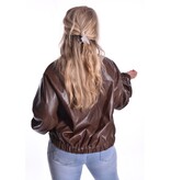 Leatherlook Bomber - Choco