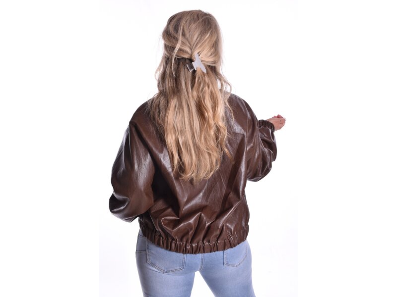 Leatherlook Bomber - Choco