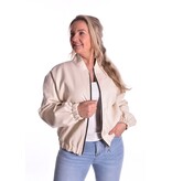 Leatherlook Bomber - Beige