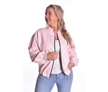 Leatherlook Bomber - Roze