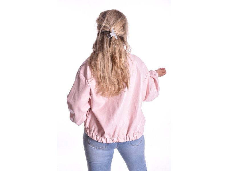 Leatherlook Bomber - Roze