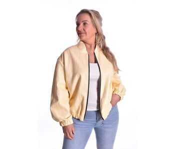 Leatherlook Bomber - Zachtgeel