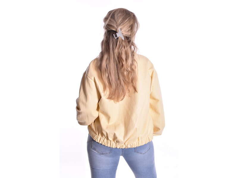 Leatherlook Bomber - Zachtgeel
