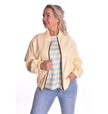 Leatherlook Bomber - Zachtgeel