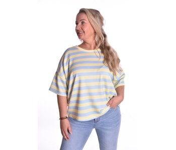 Top Beau van Mooij - Zachtgeel - Lichtblauw