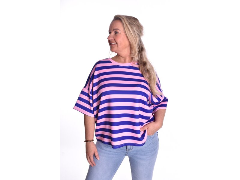 Top Beau van Mooij - Roze - Blauw