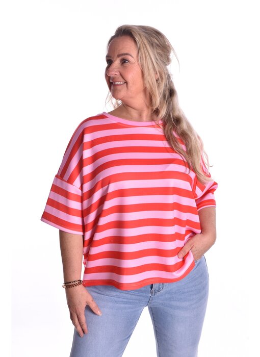 Top Beau van Mooij - Rood - Roze