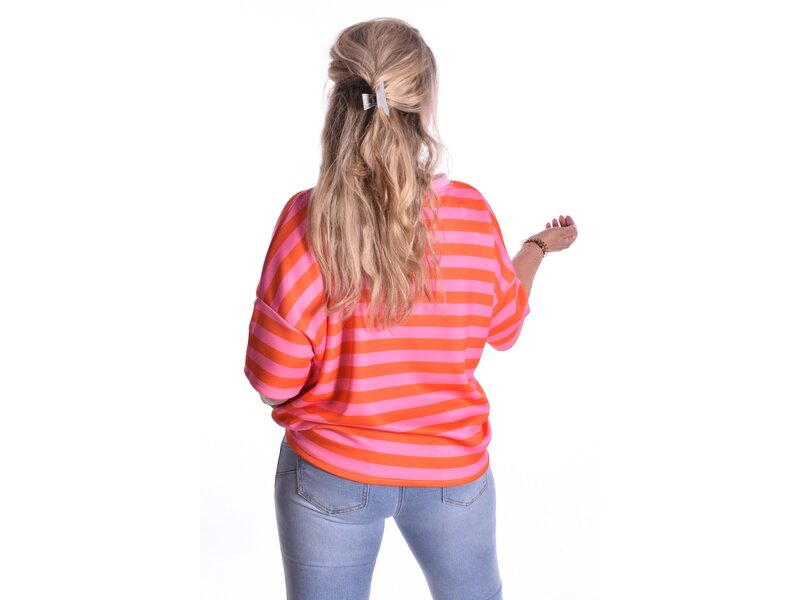Top Beau van Mooij - Roze - Oranje