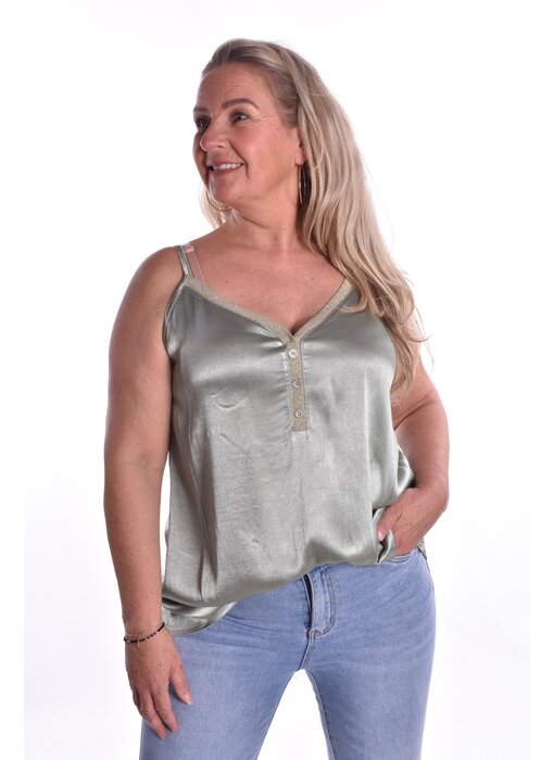 Top Milaan Kort - Legergroen