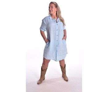 Jurk Linnen - Lichtblauw
