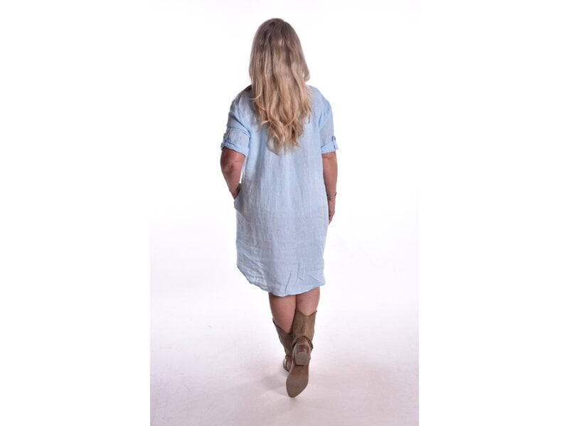 Jurk Linnen - Lichtblauw