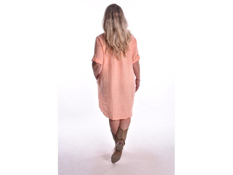 Jurk Linnen - Zalm