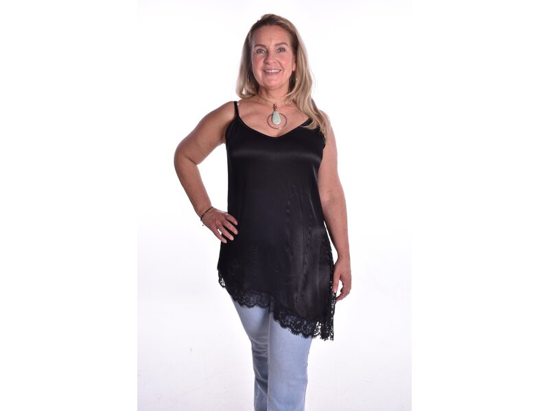 Top Milaan Lang - Zwart