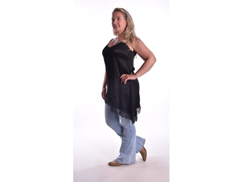 Top Milaan Lang - Zwart