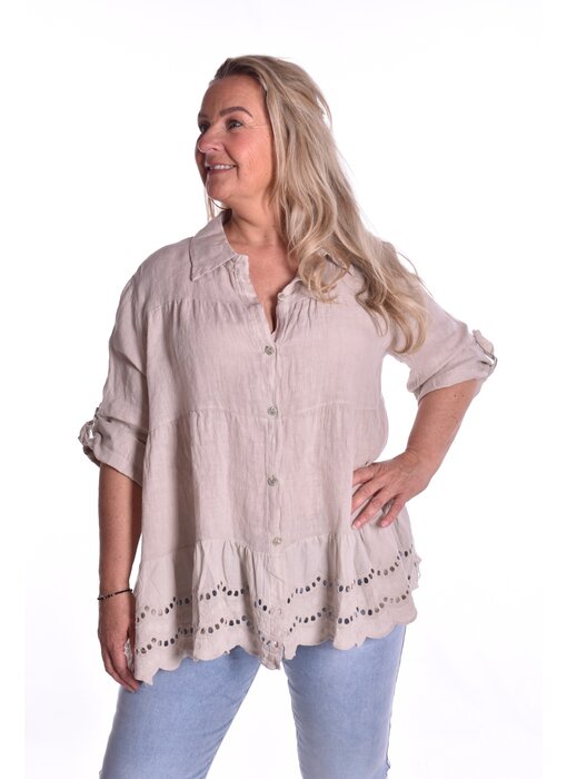 Blouse Linnen - Beige