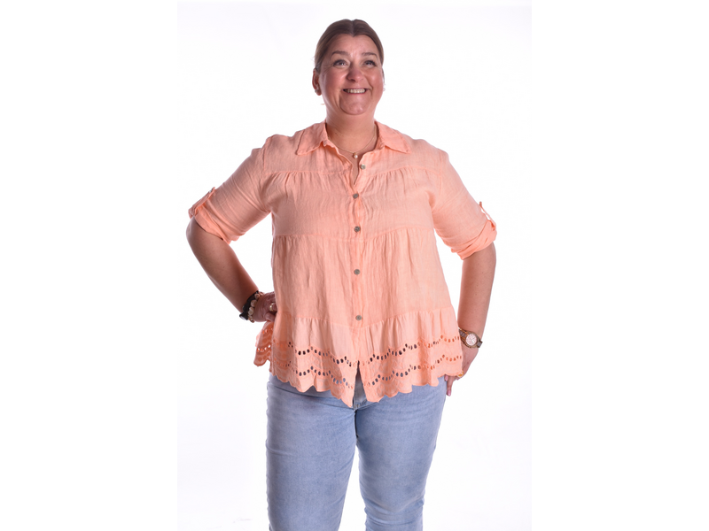 Blouse Linnen - Zalm