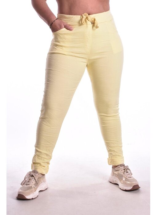 Broek Make My Day  - Zacht geel