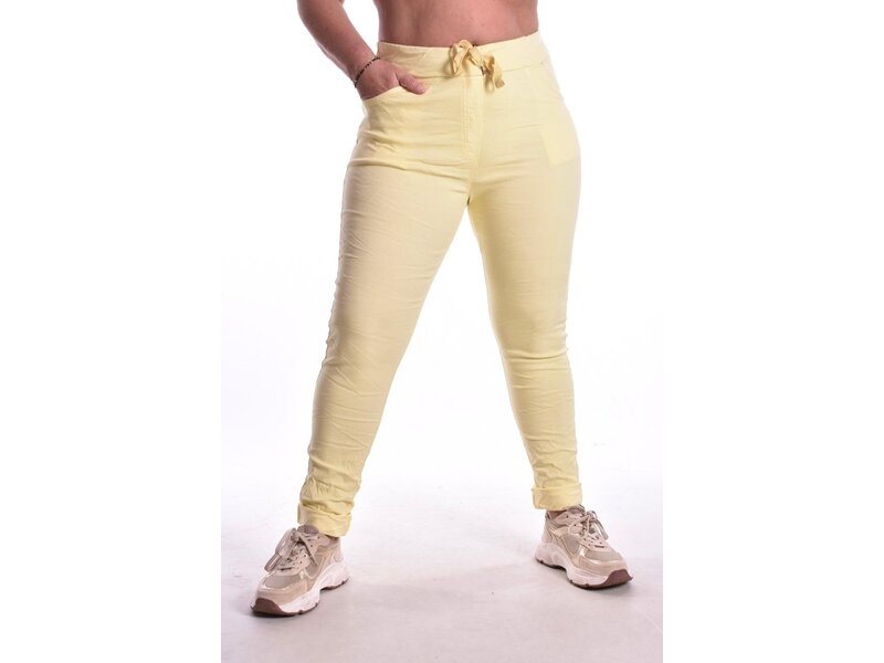 Broek Make My Day  - Zacht geel