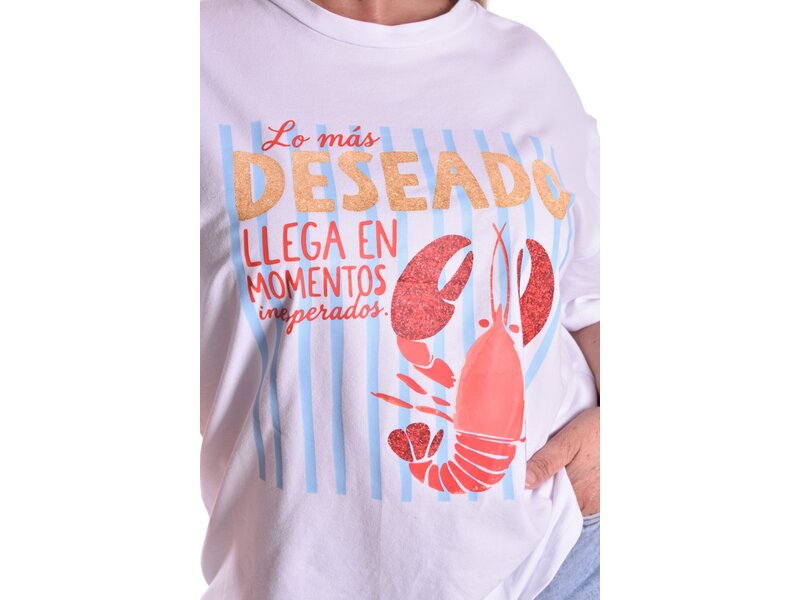 T-shirt Lobbie - Lichtblauw