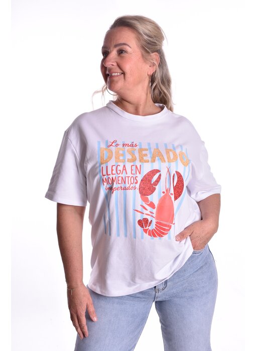 T-shirt Lobbie - Lichtblauw