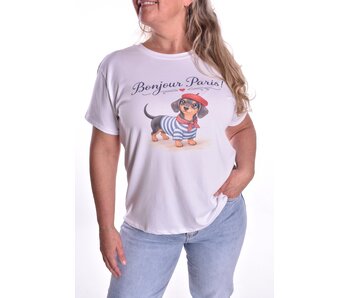 T-shirt Teckel In Paris