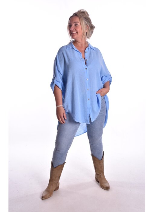 Oversized Blouse - Lichtblauw