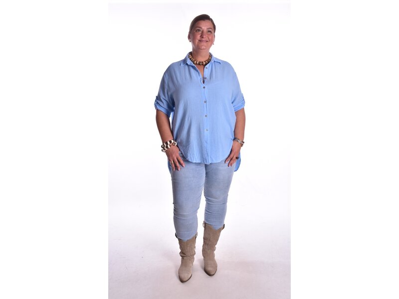 Oversized Blouse - Lichtblauw