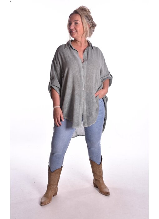 Oversized Blouse - Legergroen