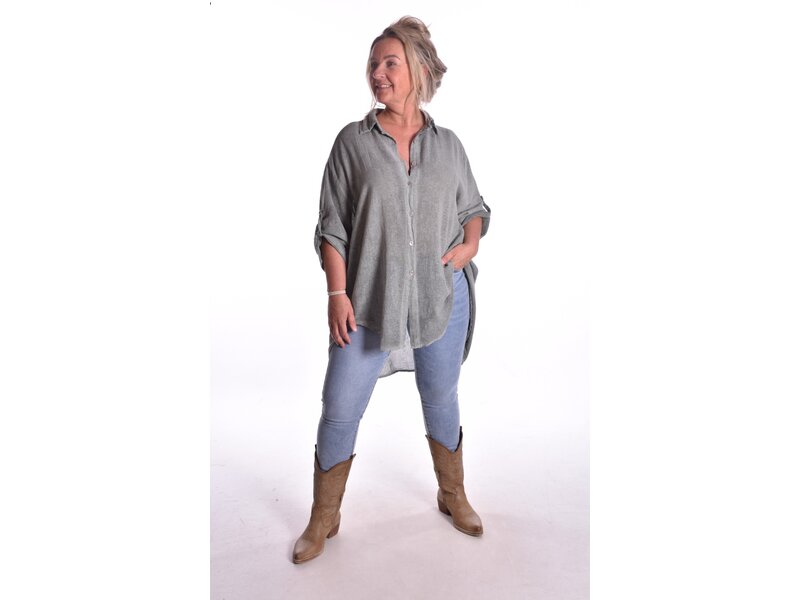 Oversized Blouse - Legergroen
