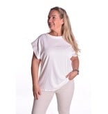 T-shirt Saluti van Mooij - Roomwit