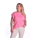T-shirt Saluti van Mooij - Fluor Roze