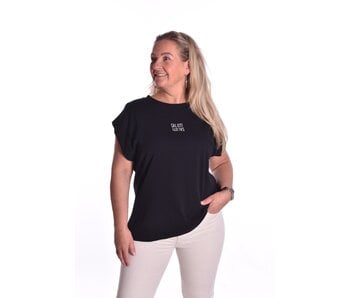 T-shirt Saluti van Mooij - Zwart