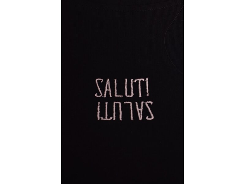 T-shirt Saluti van Mooij - Zwart