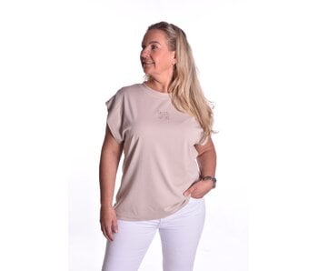 T-shirt Saluti van Mooij - Beige