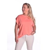 T-shirt Saluti van Mooij - Fluor Koraal