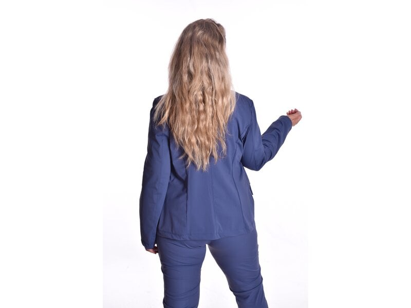 Blazer Luxe Travelstof Bij Livi - Jeansblauw