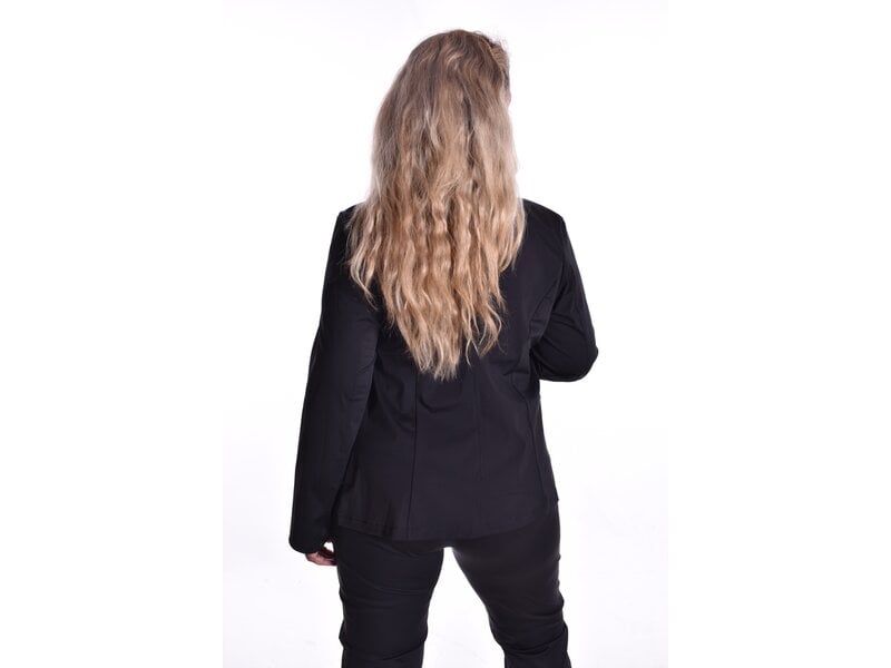 Blazer Luxe Travelstof Bij Livi -Zwart