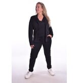 Blazer Luxe Travelstof Bij Livi -Zwart