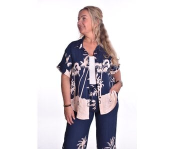 Blouse Palm Springs - Donkerblauw