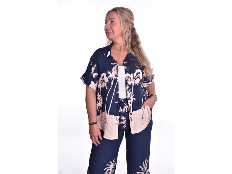Blouse Palm Springs - Donkerblauw