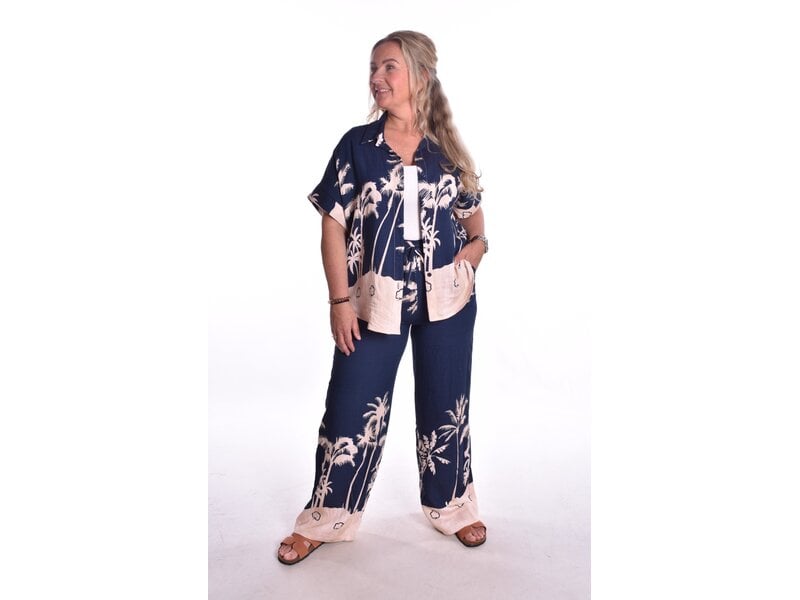 Blouse Palm Springs - Donkerblauw