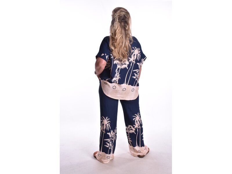 Blouse Palm Springs - Donkerblauw