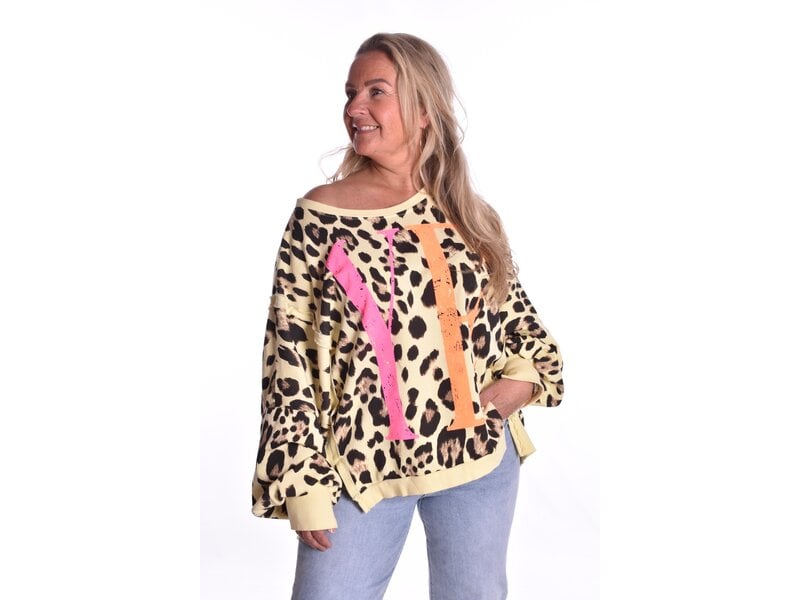 Sweater YEAH! - Zacht Geel