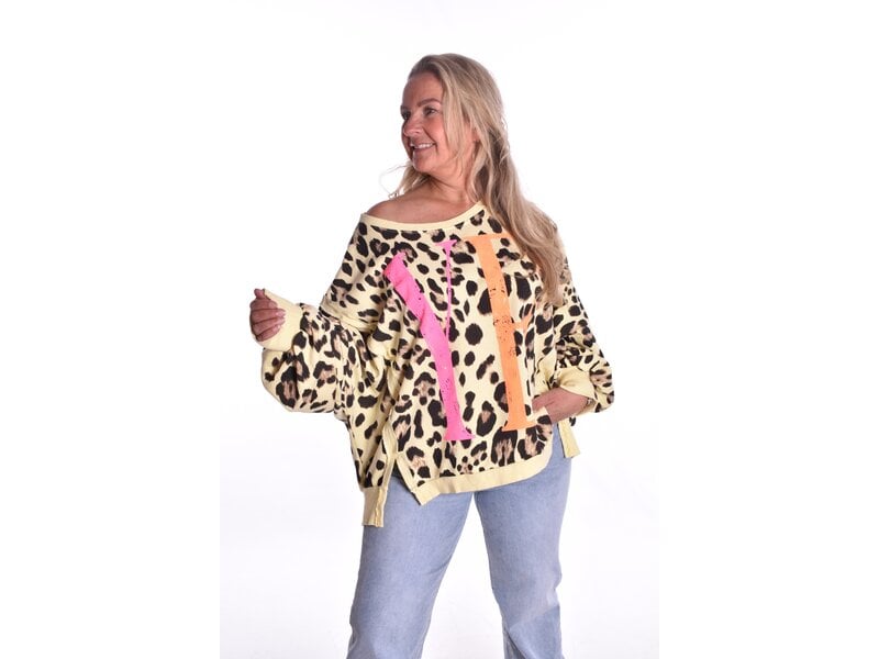 Sweater YEAH! - Zacht Geel