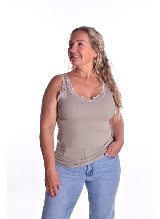 Viscose top Nova  - Taupe
