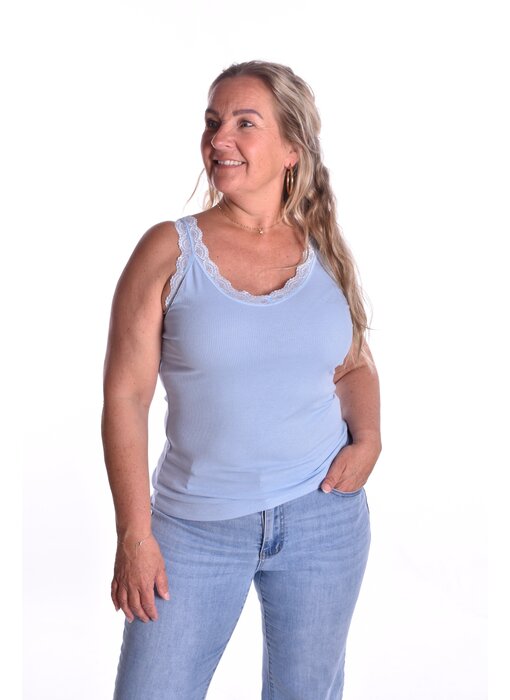 Viscose top Nova  - Lichtblauw