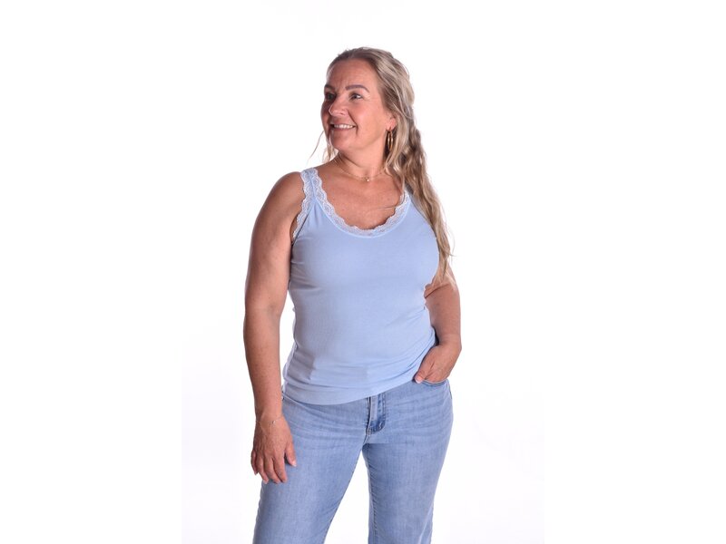 Viscose top Nova  - Lichtblauw