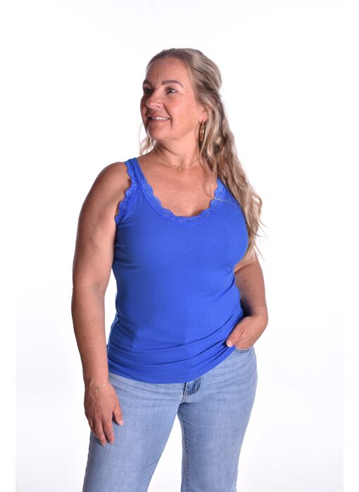 Viscose top Nova  - Kobaltblauw