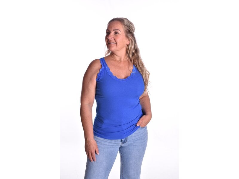 Viscose top Nova  - Kobaltblauw