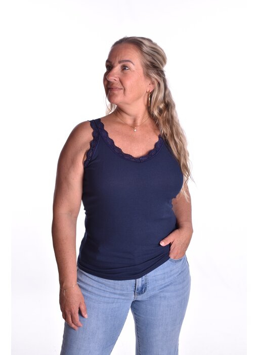 Viscose top Nova  - Donkerblauw
